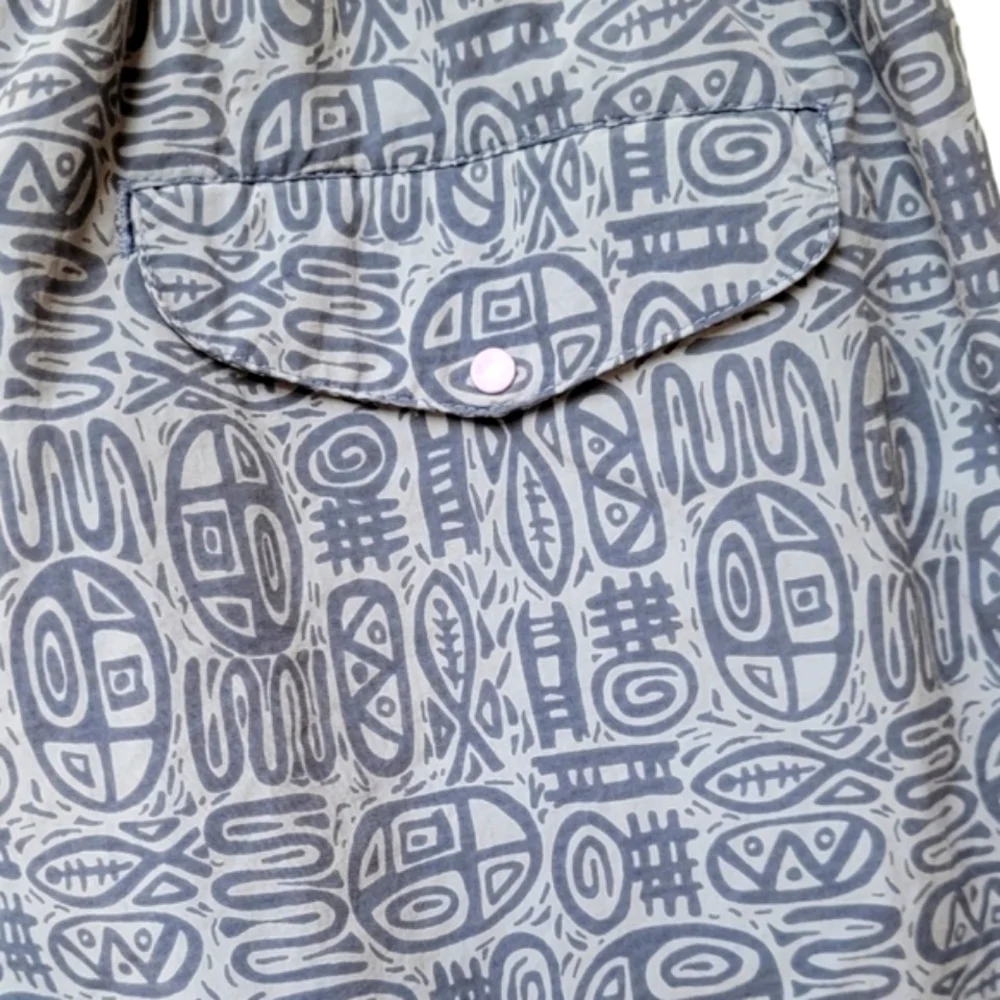 Patagonia Vintage Baggie Swim Shorts Mud Paint Stone Blue Size XL